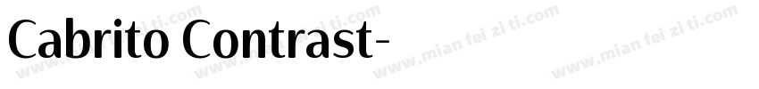 Cabrito Contrast字体转换